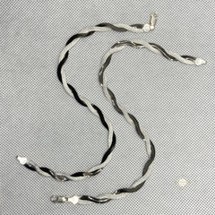 Sterling Silver Dual Tone Plain Anklet