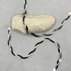 Sterling Silver Dual Tone Plain Anklet