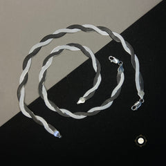 Sterling Silver Dual Tone Plain Anklet