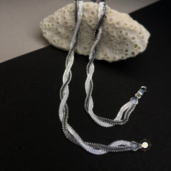 Sterling Silver Dual Tone Plain Anklet