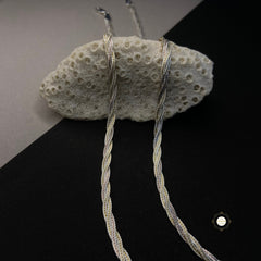 Sterling Silver Dual Tone Plain Anklet