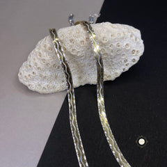 Sterling Silver Dual Tone Plain Anklet