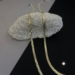 Sterling Silver Dual Tone Plain Anklet