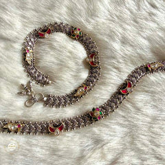 Sterling Silver Jashn Fusion Rawa Anklet