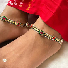 Sterling Silver Jashn Fusion Sadabahar Anklet