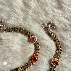 Sterling Silver Jashn Fusion Sadabahar Anklet