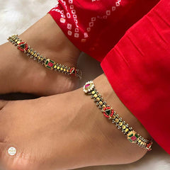 Sterling Silver Jashn Fusion Sadabahar Anklet