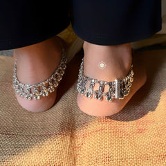 Sterling Silver Jashn Parrot Anklet