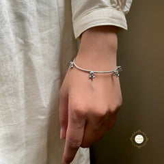 Sterling Silver Ghungroo Bangle (Piece)