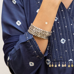 Silver Circle of Bloom Bangles (Piece)