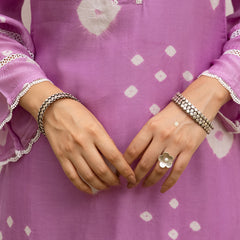 Silver Circle of Bloom Bangles (Piece)