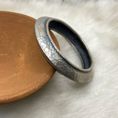 925 Sterling Silver Hammered Heritage Bangle (Piece)