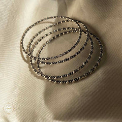 Sterling Silver Silver Rope Bangle (Piece)