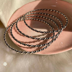 Sterling Silver Silver Rope Bangle (Piece)