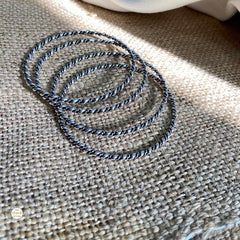 Sterling Silver Silver Rope Bangle (Piece)