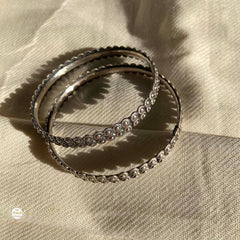 Sterling Silver Circle Of Light Bangle (Piece)