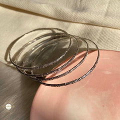 Sterling Silver Classic Everyday Bangle (Piece)
