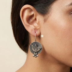 Sterling Silver Parinde Ghungroo Earring