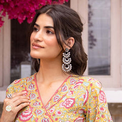 Crescent Moon Layered Earrings