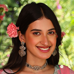 Sterling Silver Utsav Chitai Earring