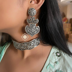 Sterling Silver Utsav Chitai Earring