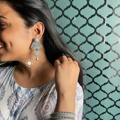 Noor Ball Drop Layered Earring