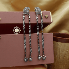 Shoulder Duster Peacock Earring