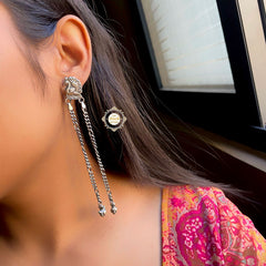 Shoulder Duster Peacock Earring