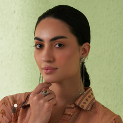 Shoulder Duster Peacock Earring