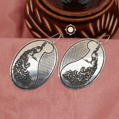 Sterling Silver Peacock Earring