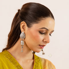 Floral Jharokha Jhumki Earring