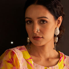 Floral Jharokha Jhumki Earring