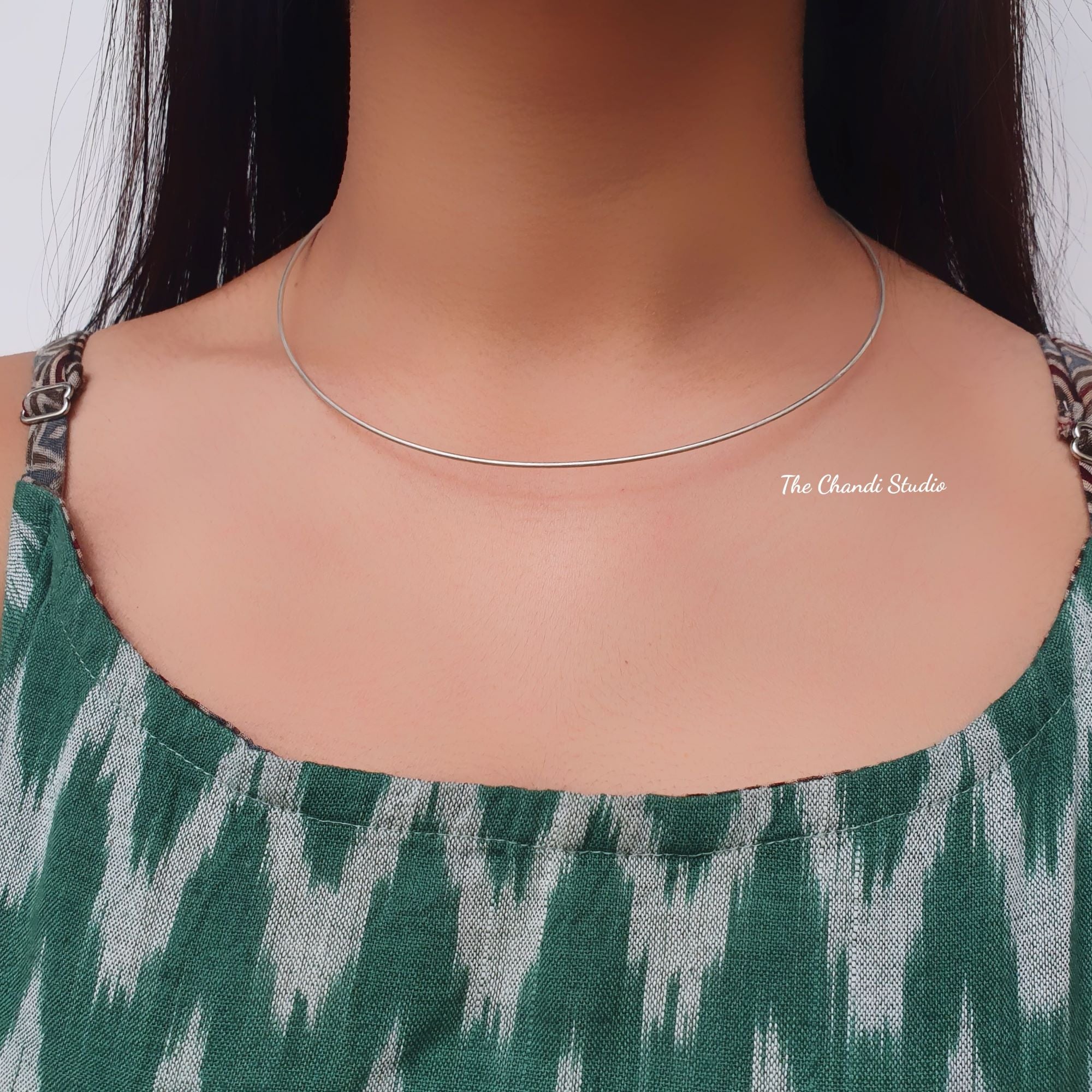 Buy Sterling Silver Round Hasli Choker For Women