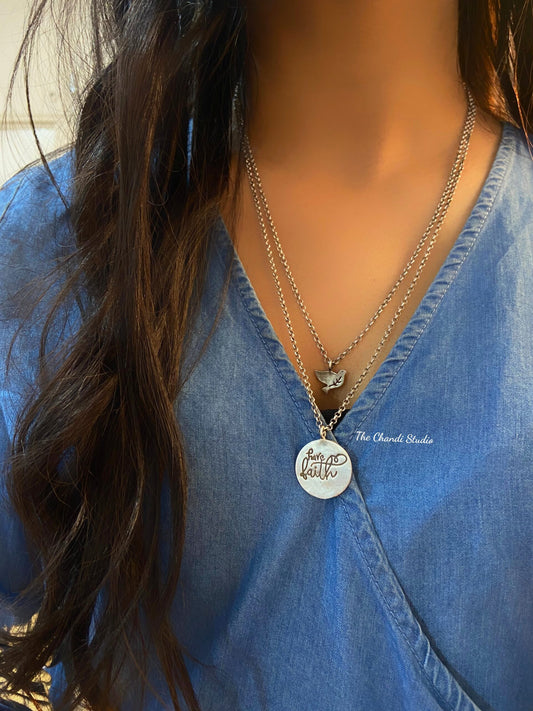 Just Breathe & Have Faith Necklace