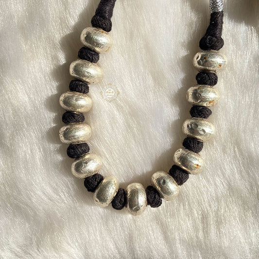 Sterling Silver Knot Beads Necklace