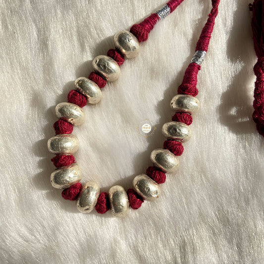 Sterling Silver Knot Beads Necklace