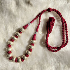 Sterling Silver Knot Beads Necklace