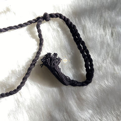 Spiral Black Threaded Tale Necklace
