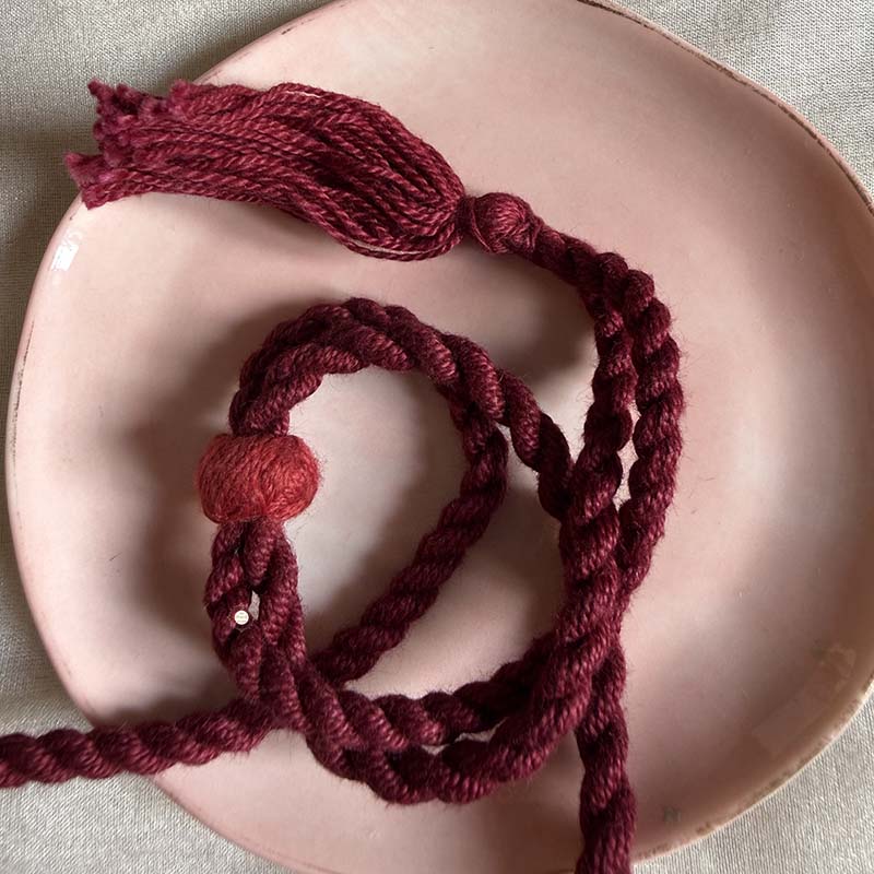 Maroon thread for chandi mangalsutra or tribal necklace