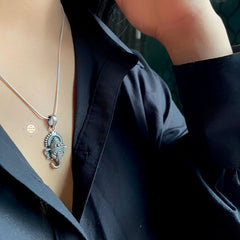 Antique 925 Solid Silver Ganesh Pendant