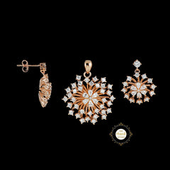 Sparkling Silver Eternal Bloom Pendant Set