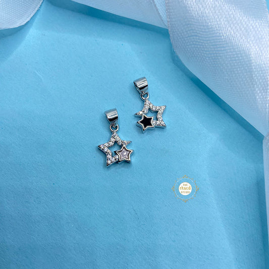 Sparkling Silver Galaxy Star Pendant