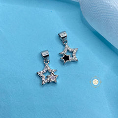 Sparkling Silver Galaxy Star Pendant