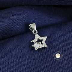 Sparkling Silver Galaxy Star Pendant