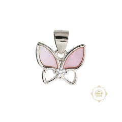 Sparkling Silver Twilight Butterfly Pendant (Reversible)