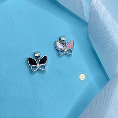Sparkling Silver Twilight Butterfly Pendant (Reversible)