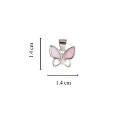 Sparkling Silver Twilight Butterfly Pendant (Reversible)