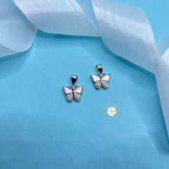 Sparkling Silver Twilight Bow Pendant