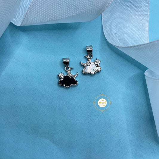 Sparkling Silver Dusk & Dawn Pendant (Reversible)