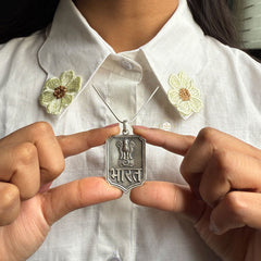Sterling Silver Bharat Pendant
